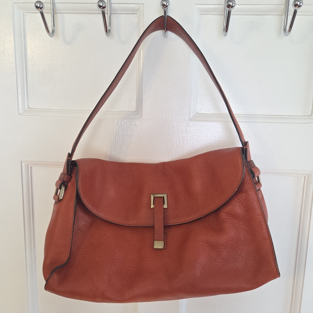 Adrienne Vittadini Women's PU Shoulder Bag in Burnt Orange
